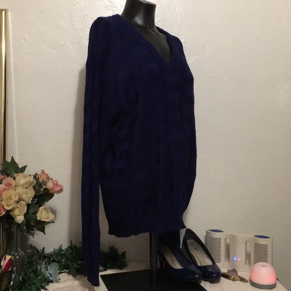 Navy Blue Square in Square Sweater - Picture 2 of 8